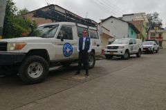 We travel to the communities in boats, 4x4 cars, and airplanes to areas of difficult access.