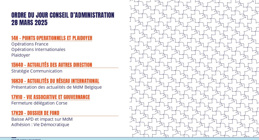 Conseil d’Administration MdM France du 28 mars 2025 (CA-CCN)