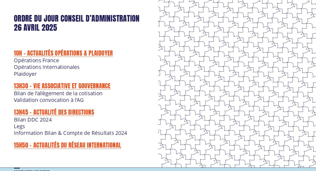 Conseil d’Administration MdM France du 26 avril 2025