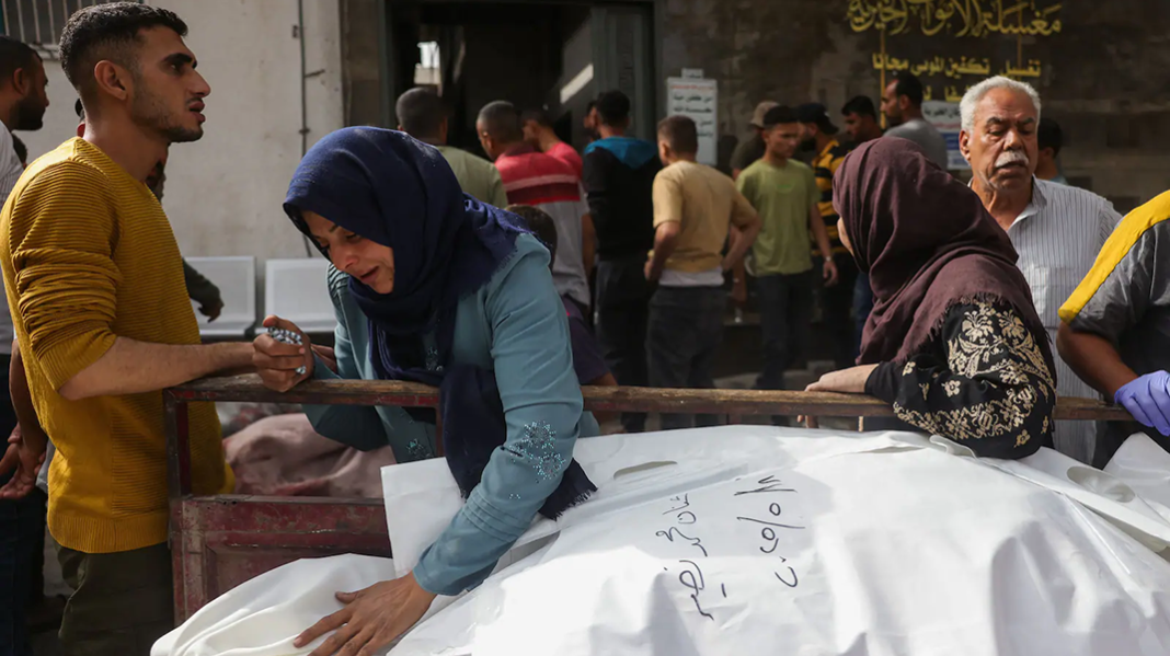 A l'hôpital Al-Shifa, dans la ville de Gaza, le 18 mai. (Bashar Taleb /AFP)
