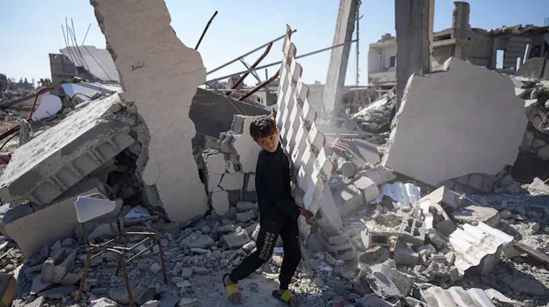 A Rafah, dans le sud de la bande de Gaza, le 21 janvier 2025. (Abdel Kareem Hana/AP)