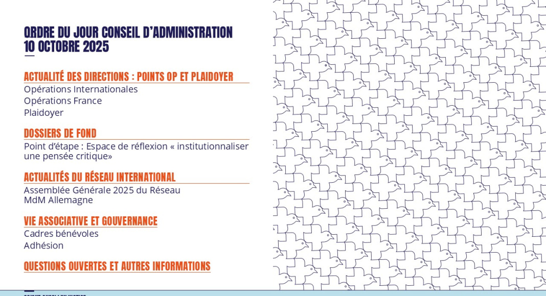 Conseil d’Administration MdM France du 10 octobre 2025