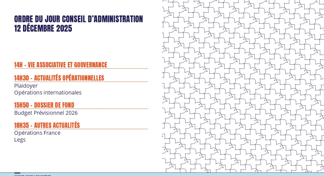 Conseil d’Administration MdM France du 12 décembre 2025