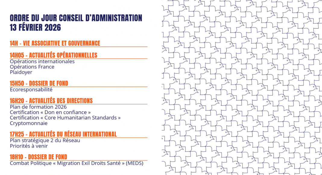 Conseil d’Administration MdM France du 13 février 2026