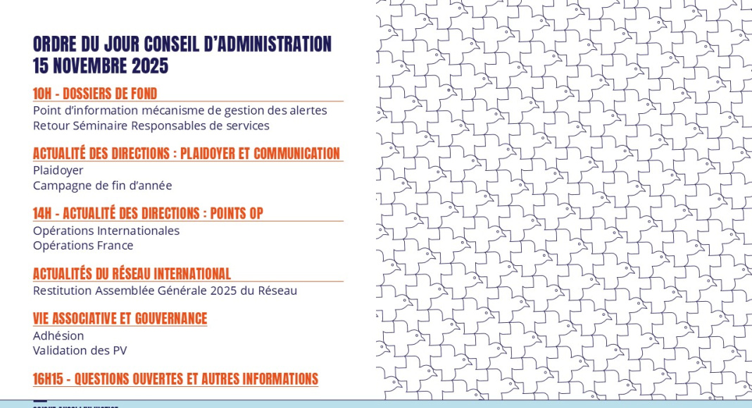 Conseil d’Administration MdM France du 15 novembre 2025 (CA-CCN)