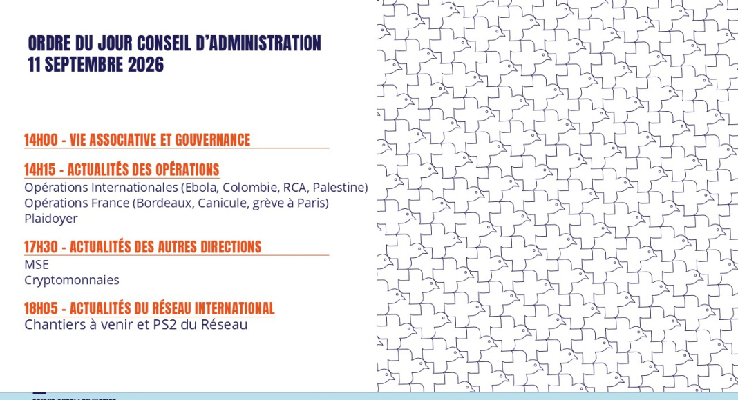 Conseil d’Administration MdM France du 11 septembre 2026